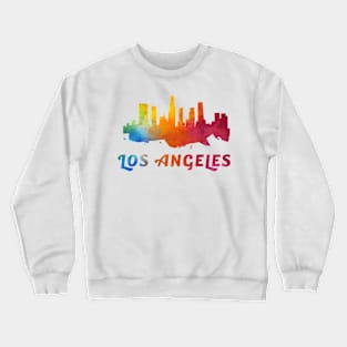 Los Angeles City Skyline Watercolor Style Crewneck Sweatshirt